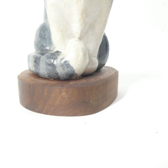 Cat Figurine Heavy Ceramic Stoneware Sculpture MCM - Picture 7 of 9